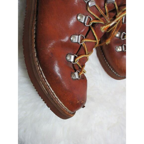 Vintage Men's DEXTER Vibram Leather Hiking Work Boots 722419 W742-2 Size 8.5 - Picture 7 of 16